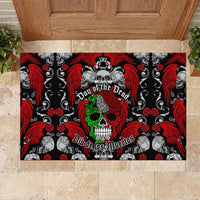 Mexico Day Of The Dead Rubber Doormat Mexican Sugar Skull Dia de los Muertos - Wonder Print Shop