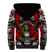 Mexico Day Of The Dead Sherpa Hoodie Mexican Sugar Skull Dia de los Muertos - Wonder Print Shop
