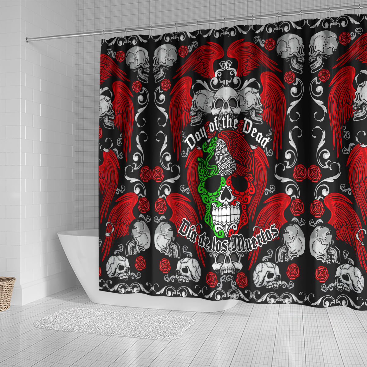 mexico-day-of-the-dead-shower-curtain-mexican-sugar-skull-dia-de-los-muertos