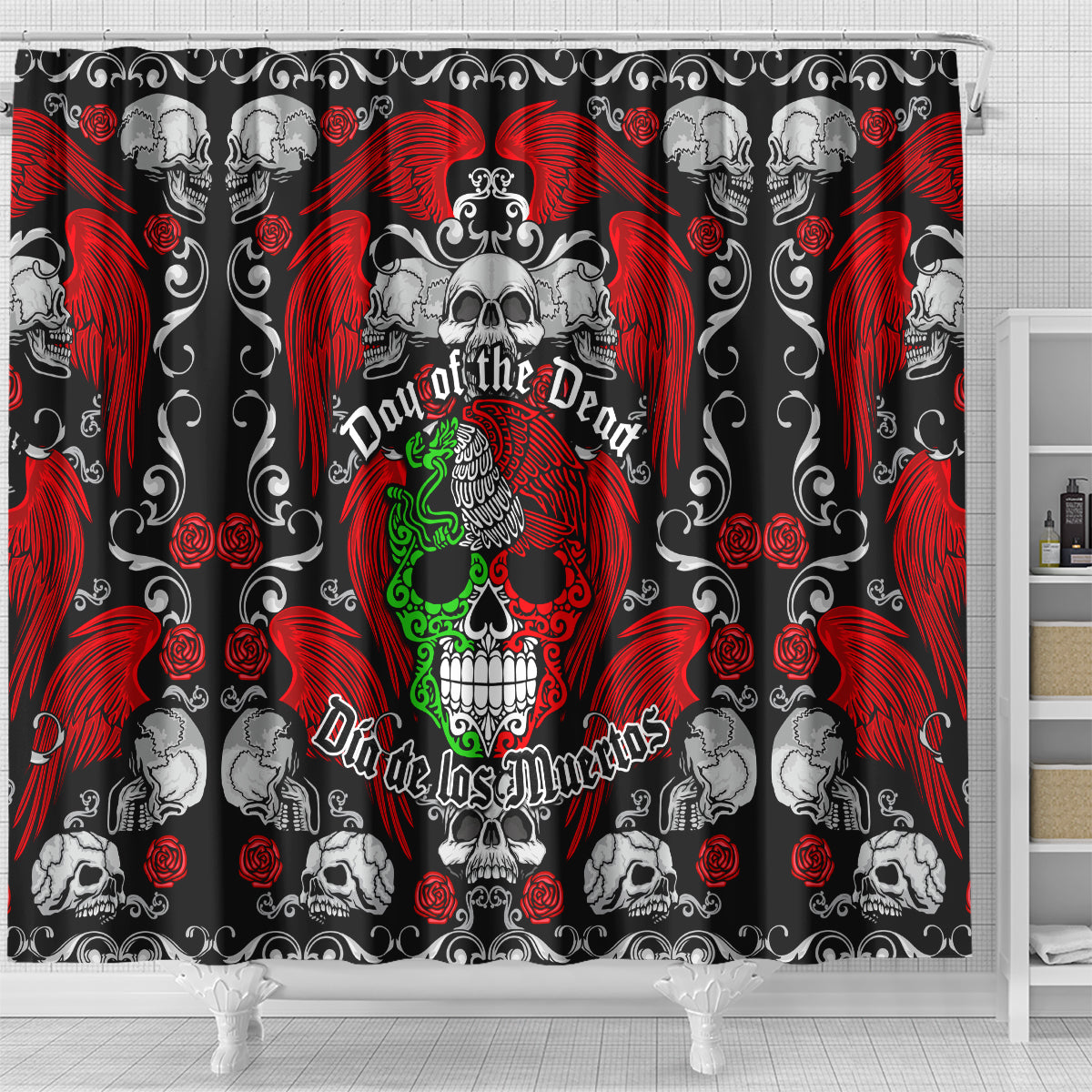 mexico-day-of-the-dead-shower-curtain-mexican-sugar-skull-dia-de-los-muertos