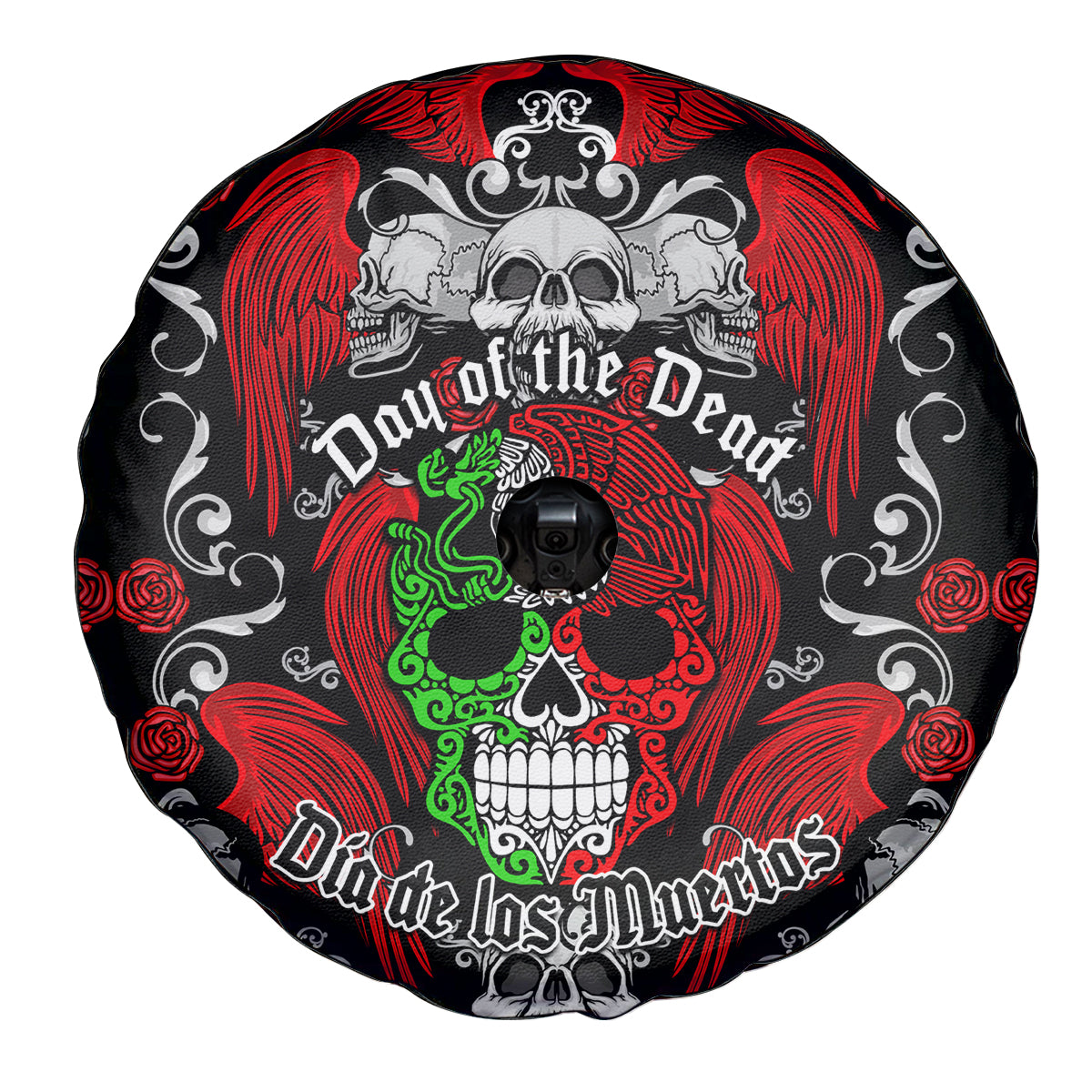 Mexico Day Of The Dead Spare Tire Cover Mexican Sugar Skull Dia de los Muertos - Wonder Print Shop