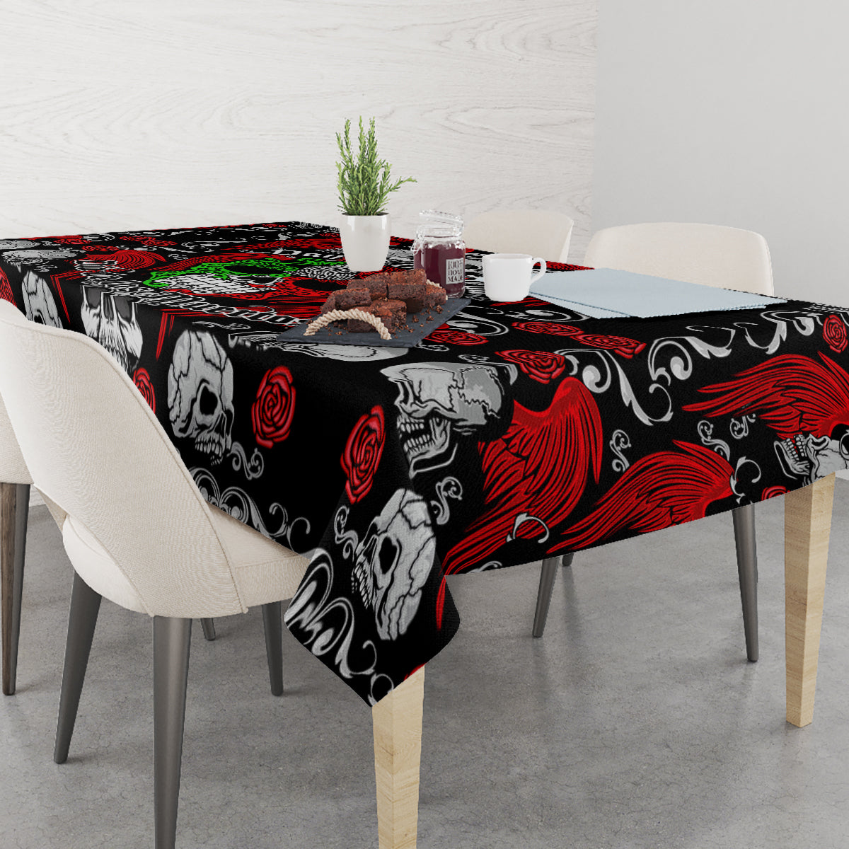 Mexico Day Of The Dead Tablecloth Mexican Sugar Skull Dia de los Muertos - Wonder Print Shop