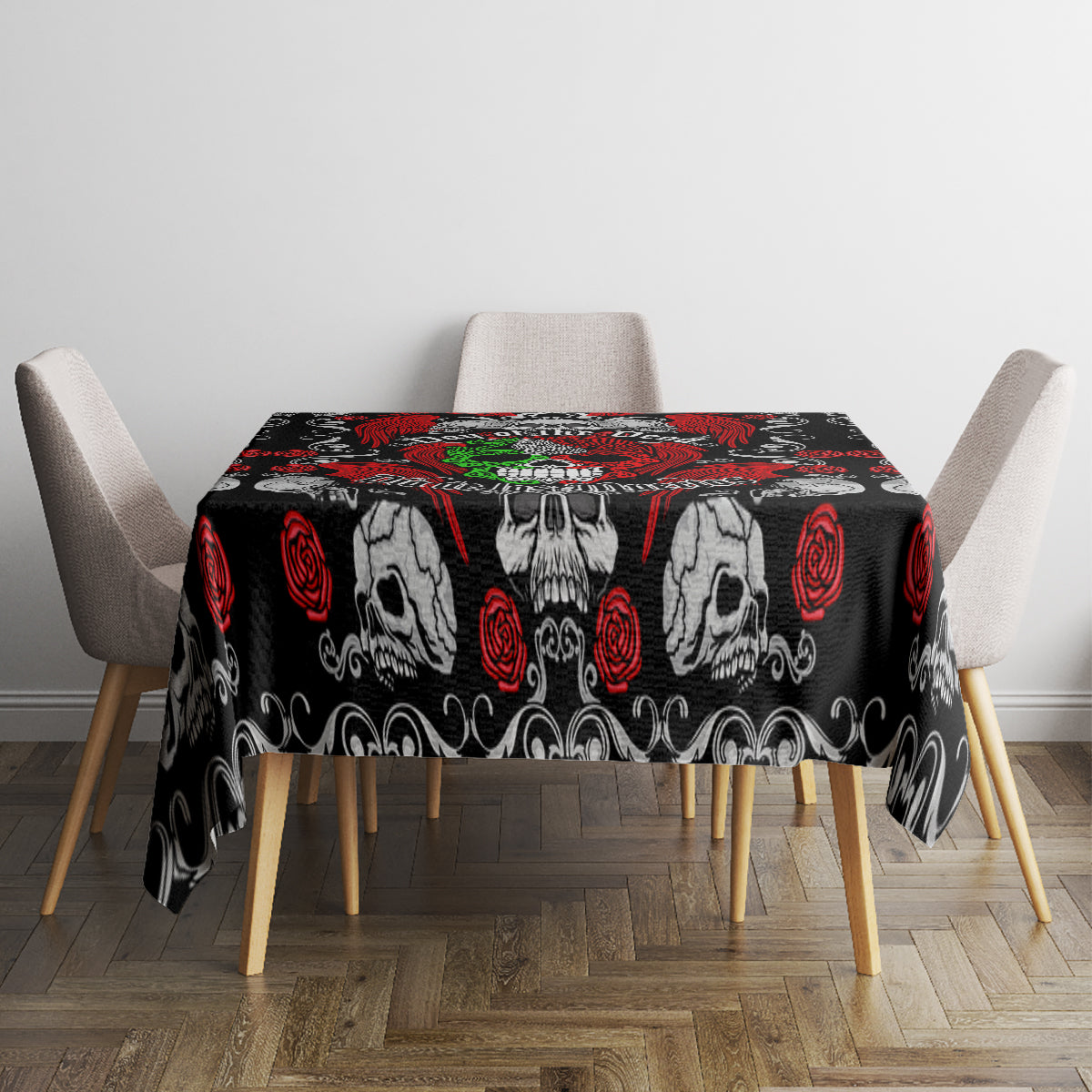 Mexico Day Of The Dead Tablecloth Mexican Sugar Skull Dia de los Muertos - Wonder Print Shop