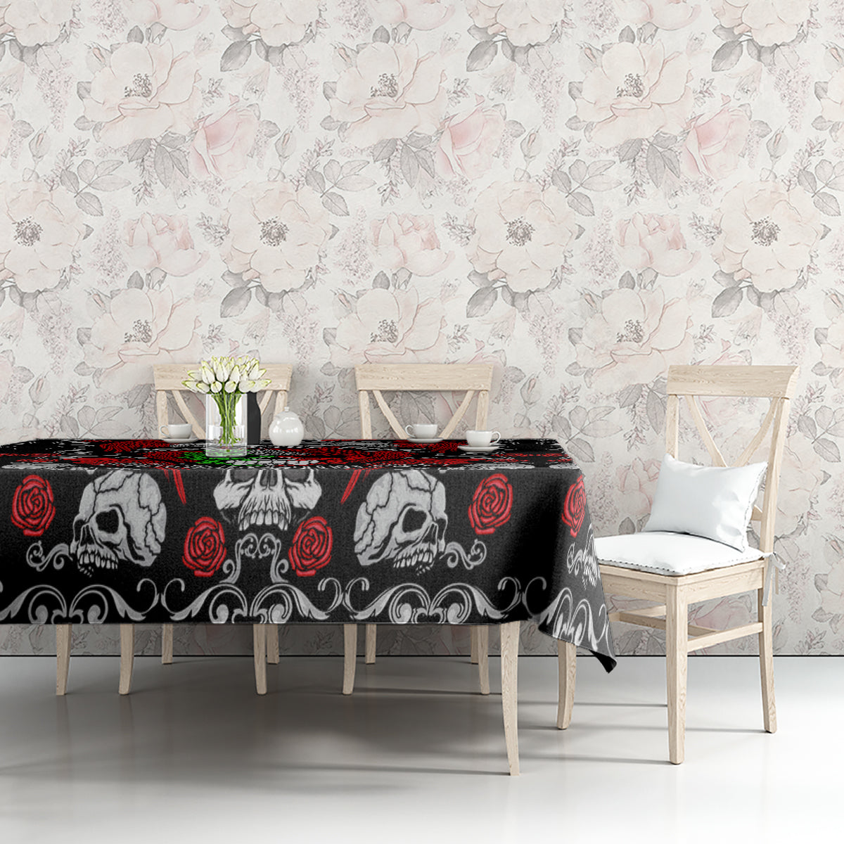 Mexico Day Of The Dead Tablecloth Mexican Sugar Skull Dia de los Muertos - Wonder Print Shop