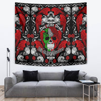 Mexico Day Of The Dead Tapestry Mexican Sugar Skull Dia de los Muertos - Wonder Print Shop