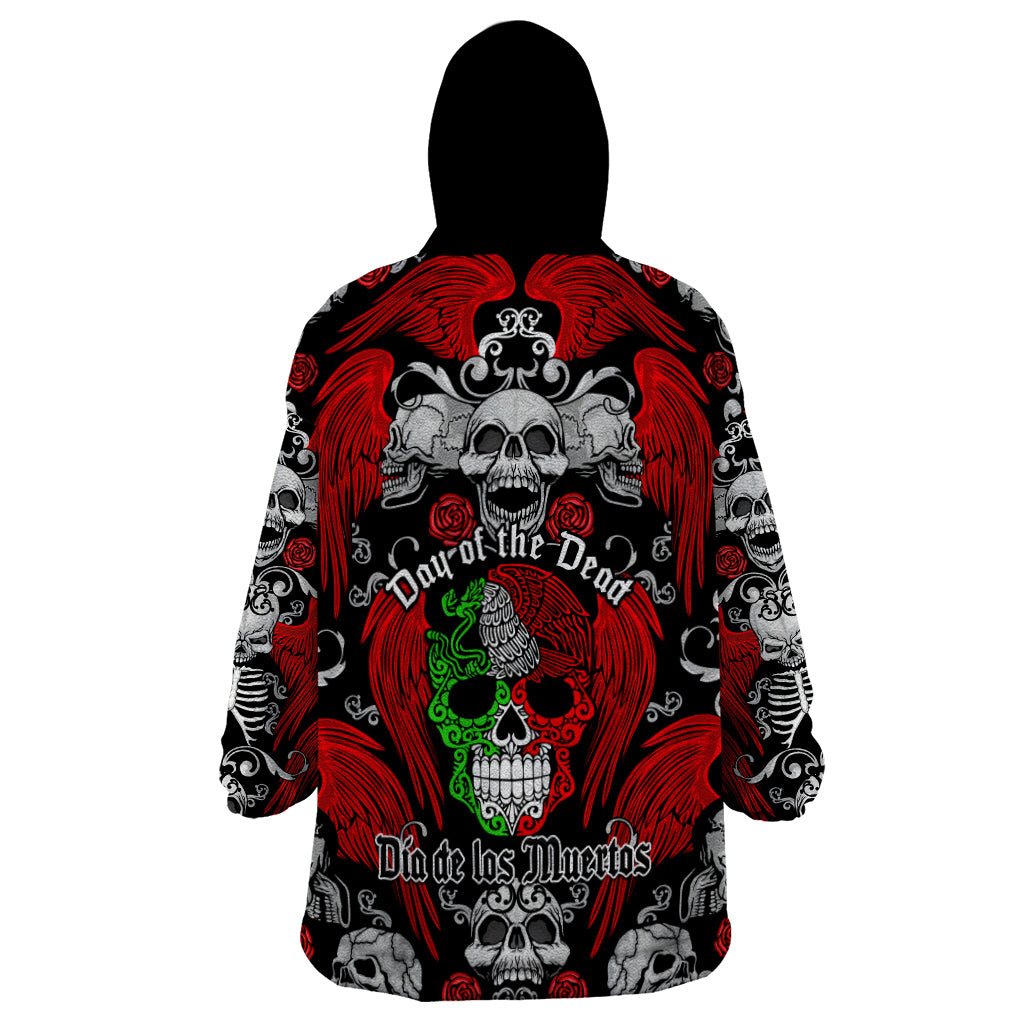 Mexico Day Of The Dead Wearable Blanket Hoodie Mexican Sugar Skull Dia de los Muertos - Wonder Print Shop