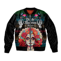 Personalised Mexico Day Of The Dead Bomber Jacket Mexican La Catrina Dia de los Muertos - Wonder Print Shop