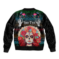 Personalised Mexico Day Of The Dead Bomber Jacket Mexican La Catrina Dia de los Muertos - Wonder Print Shop
