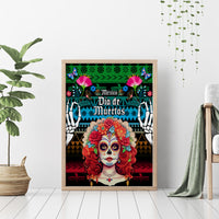 Mexico Day Of The Dead Canvas Wall Art Mexican La Catrina Dia de los Muertos - Wonder Print Shop