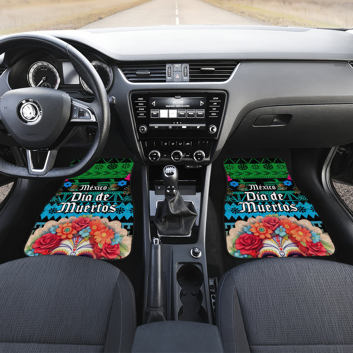 Mexico Day Of The Dead Car Mats Mexican La Catrina Dia de los Muertos - Wonder Print Shop