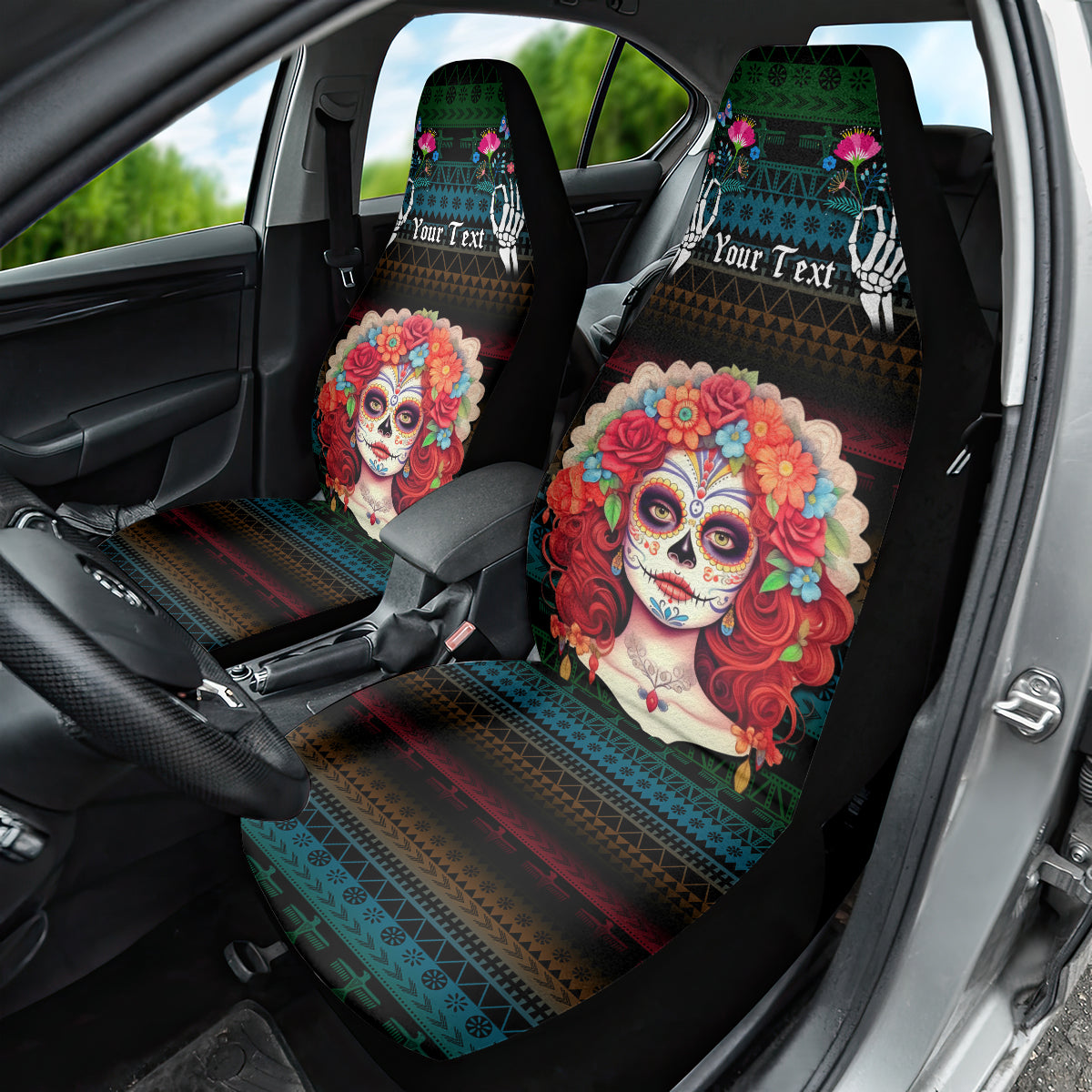 Personalised Mexico Day Of The Dead Car Seat Cover Mexican La Catrina Dia de los Muertos - Wonder Print Shop