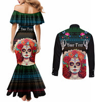 personalised-mexico-day-of-the-dead-couples-matching-mermaid-dress-and-long-sleeve-button-shirts-mexican-la-catrina-dia-de-los-muertos