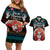 Personalised Mexico Day Of The Dead Couples Matching Off Shoulder Short Dress and Hawaiian Shirt Mexican La Catrina Dia de los Muertos - Wonder Print Shop