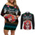 Personalised Mexico Day Of The Dead Couples Matching Off Shoulder Short Dress and Long Sleeve Button Shirts Mexican La Catrina Dia de los Muertos - Wonder Print Shop