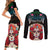 Personalised Mexico Day Of The Dead Couples Matching Short Sleeve Bodycon Dress and Long Sleeve Button Shirts Mexican La Catrina Dia de los Muertos - Wonder Print Shop