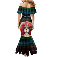 Personalised Mexico Day Of The Dead Family Matching Mermaid Dress and Hawaiian Shirt Mexican La Catrina Dia de los Muertos - Wonder Print Shop