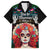 Personalised Mexico Day Of The Dead Family Matching Off Shoulder Maxi Dress and Hawaiian Shirt Mexican La Catrina Dia de los Muertos - Wonder Print Shop