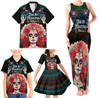 Personalised Mexico Day Of The Dead Family Matching Tank Maxi Dress and Hawaiian Shirt Mexican La Catrina Dia de los Muertos - Wonder Print Shop