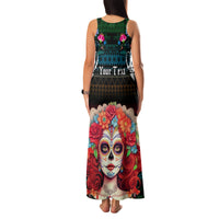 Personalised Mexico Day Of The Dead Family Matching Tank Maxi Dress and Hawaiian Shirt Mexican La Catrina Dia de los Muertos - Wonder Print Shop