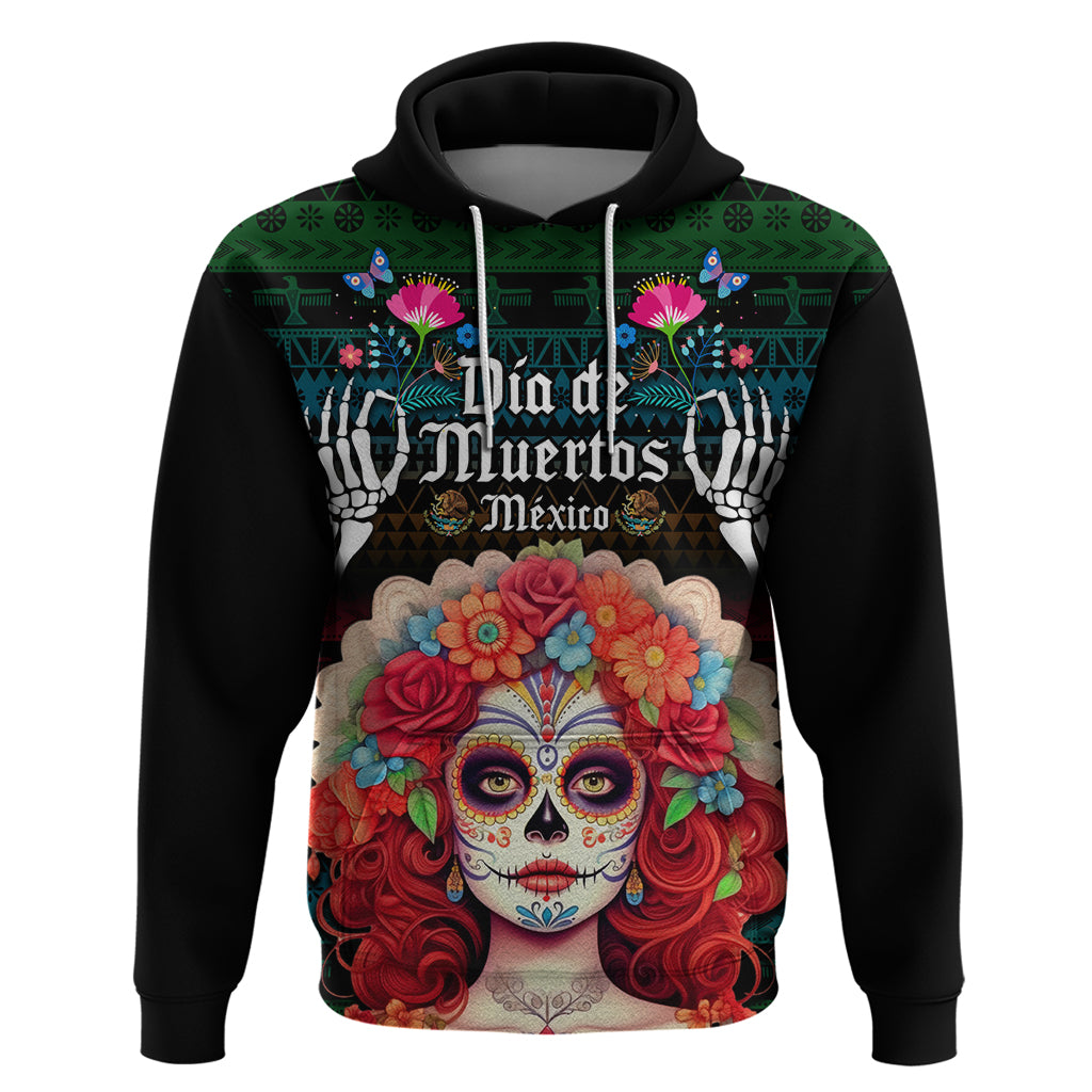 Personalised Mexico Day Of The Dead Hoodie Mexican La Catrina Dia de los Muertos - Wonder Print Shop