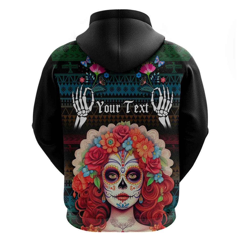 Personalised Mexico Day Of The Dead Hoodie Mexican La Catrina Dia de los Muertos - Wonder Print Shop