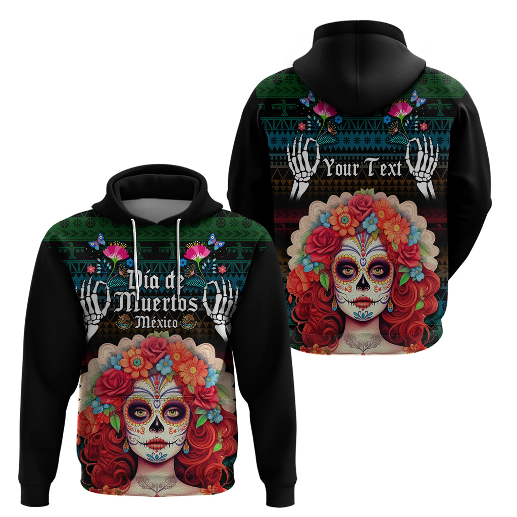 Personalised Mexico Day Of The Dead Hoodie Mexican La Catrina Dia de los Muertos - Wonder Print Shop