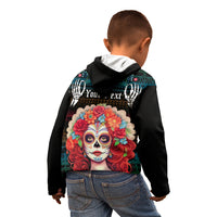 Personalised Mexico Day Of The Dead Kid Hoodie Mexican La Catrina Dia de los Muertos - Wonder Print Shop