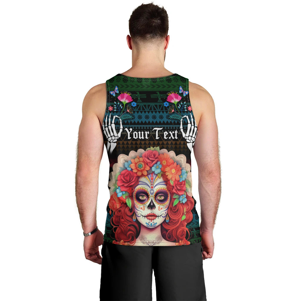 Personalised Mexico Day Of The Dead Men Tank Top Mexican La Catrina Dia de los Muertos - Wonder Print Shop
