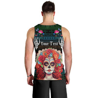 Personalised Mexico Day Of The Dead Men Tank Top Mexican La Catrina Dia de los Muertos - Wonder Print Shop
