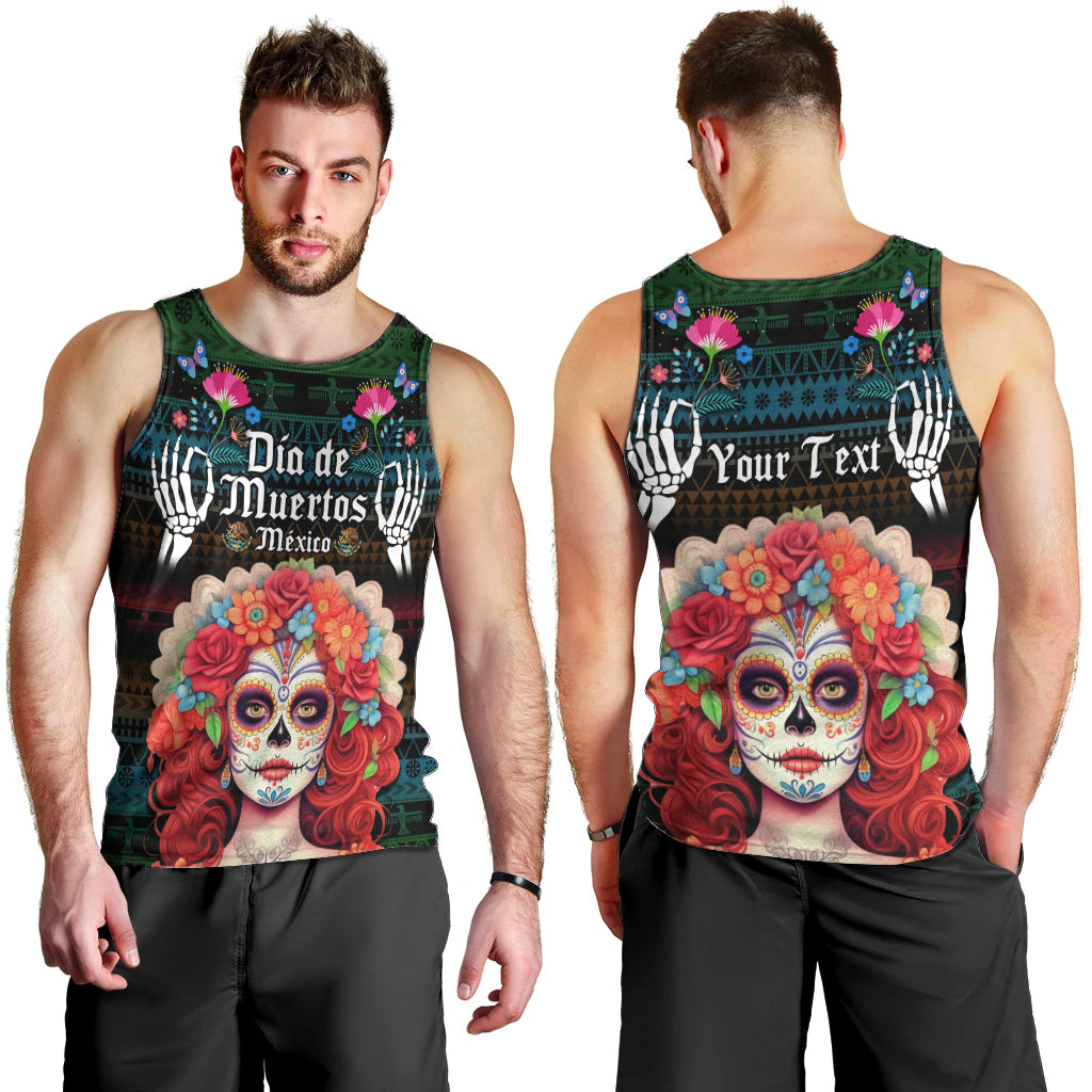Personalised Mexico Day Of The Dead Men Tank Top Mexican La Catrina Dia de los Muertos - Wonder Print Shop
