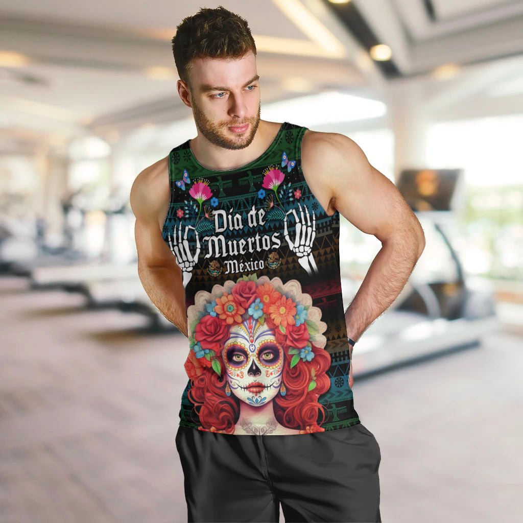 Personalised Mexico Day Of The Dead Men Tank Top Mexican La Catrina Dia de los Muertos - Wonder Print Shop