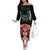 Personalised Mexico Day Of The Dead Off The Shoulder Long Sleeve Dress Mexican La Catrina Dia de los Muertos - Wonder Print Shop