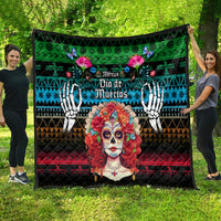 Mexico Day Of The Dead Quilt Mexican La Catrina Dia de los Muertos - Wonder Print Shop