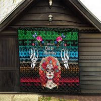 Mexico Day Of The Dead Quilt Mexican La Catrina Dia de los Muertos - Wonder Print Shop