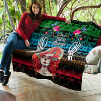 Mexico Day Of The Dead Quilt Mexican La Catrina Dia de los Muertos - Wonder Print Shop