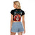Personalised Mexico Day Of The Dead Raglan Cropped T Shirt Mexican La Catrina Dia de los Muertos - Wonder Print Shop