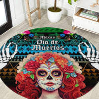 personalised-mexico-day-of-the-dead-round-carpet-mexican-la-catrina-dia-de-los-muertos