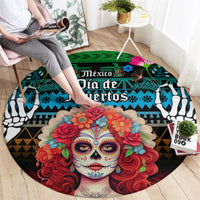 personalised-mexico-day-of-the-dead-round-carpet-mexican-la-catrina-dia-de-los-muertos