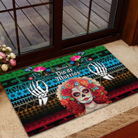 Personalised Mexico Day Of The Dead Rubber Doormat Mexican La Catrina Dia de los Muertos - Wonder Print Shop