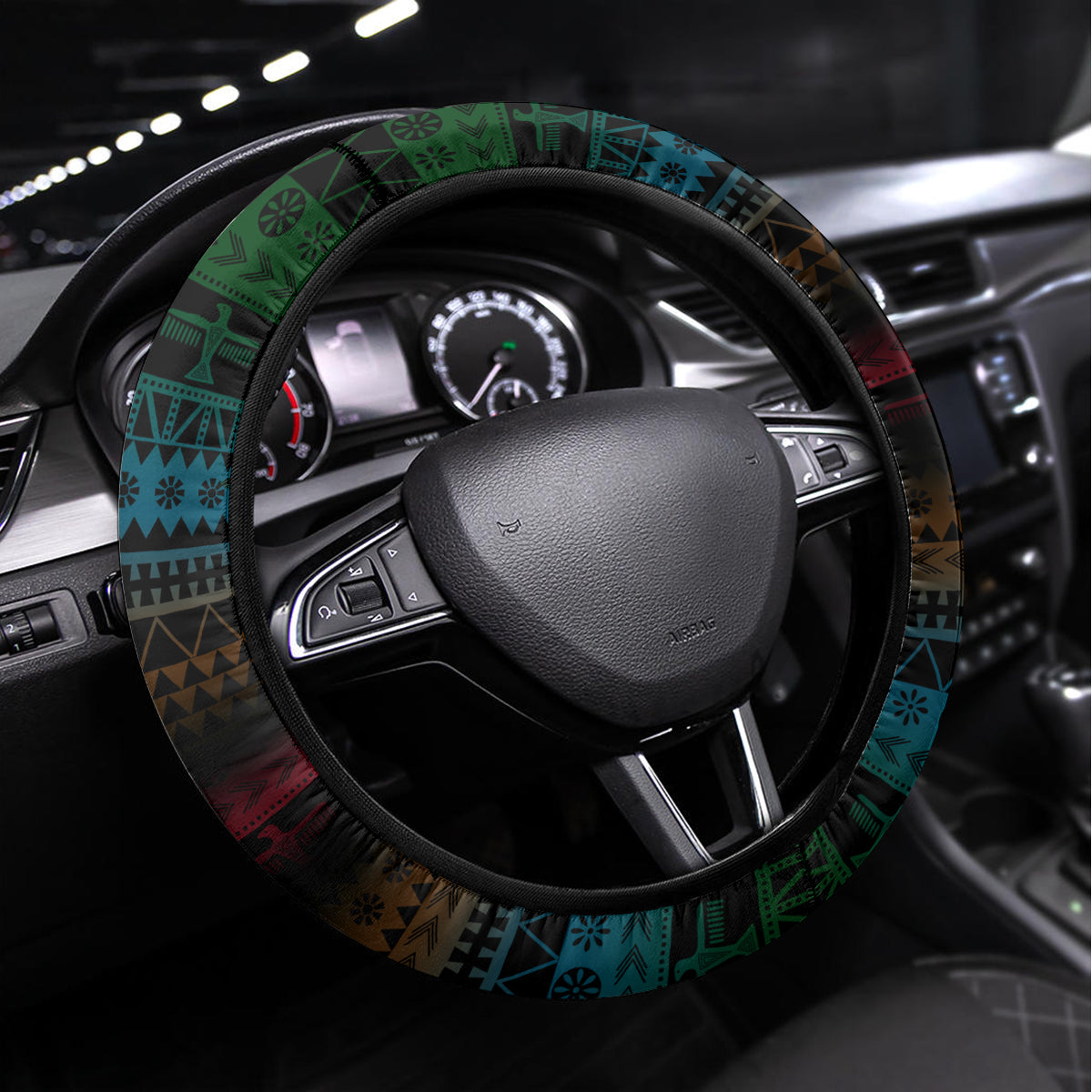 Mexico Day Of The Dead Steering Wheel Cover Mexican La Catrina Dia de los Muertos - Wonder Print Shop