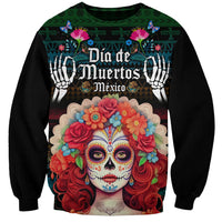 Personalised Mexico Day Of The Dead Sweatshirt Mexican La Catrina Dia de los Muertos - Wonder Print Shop