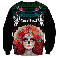 Personalised Mexico Day Of The Dead Sweatshirt Mexican La Catrina Dia de los Muertos - Wonder Print Shop