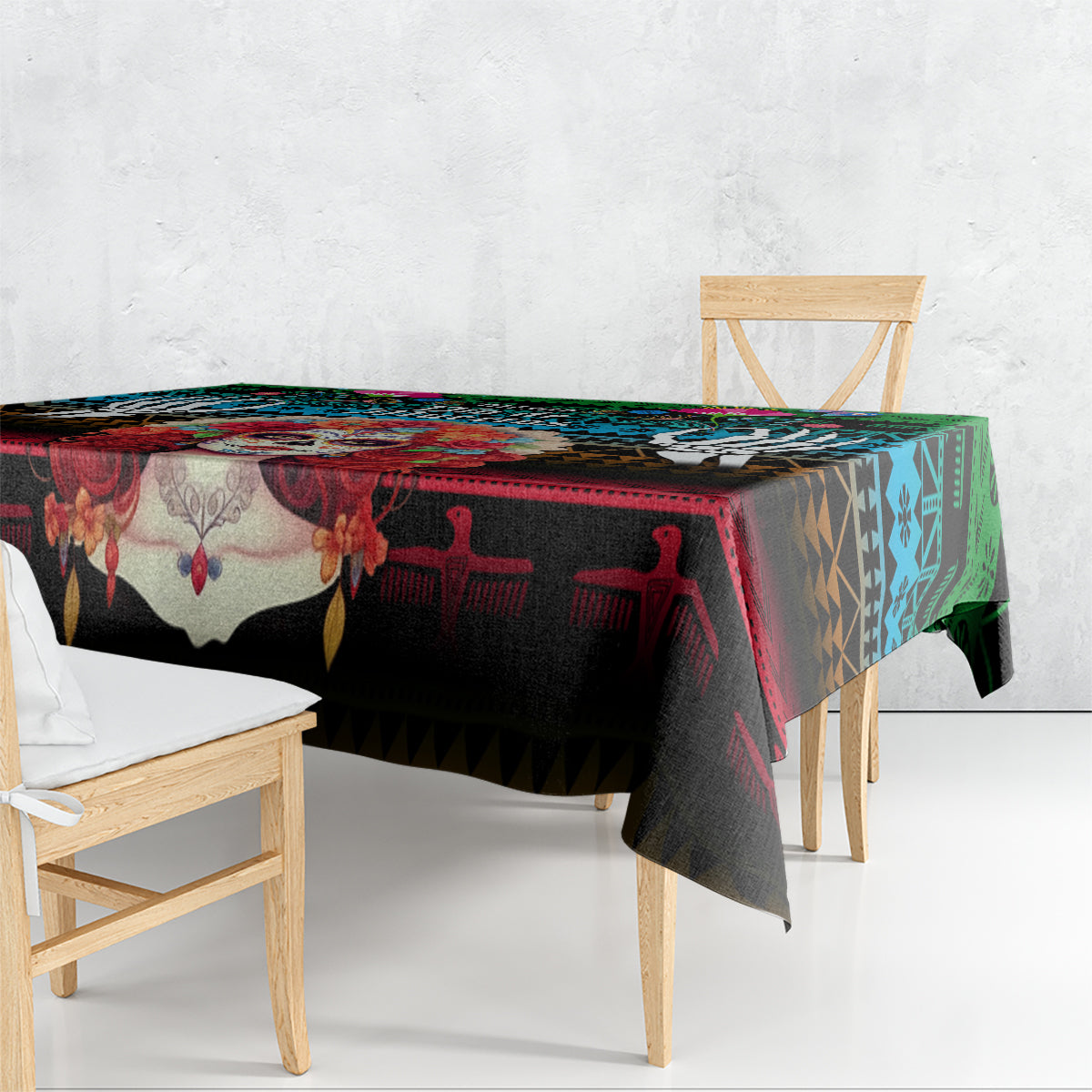 Mexico Day Of The Dead Tablecloth Mexican La Catrina Dia de los Muertos - Wonder Print Shop