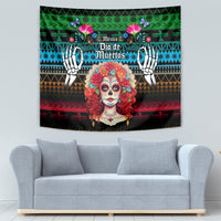 Mexico Day Of The Dead Tapestry Mexican La Catrina Dia de los Muertos - Wonder Print Shop