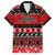 Personalised New Zealand Christmas Family Matching Off Shoulder Maxi Dress and Hawaiian Shirt Aotearoa Kiwi Meri Kirihimete Red Version - Wonder Print Shop