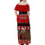 Personalised New Zealand Christmas Family Matching Off Shoulder Maxi Dress and Hawaiian Shirt Aotearoa Kiwi Meri Kirihimete Red Version - Wonder Print Shop