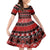 Personalised New Zealand Christmas Family Matching Off Shoulder Short Dress and Hawaiian Shirt Aotearoa Kiwi Meri Kirihimete Red Version - Wonder Print Shop