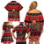 Personalised New Zealand Christmas Family Matching Off Shoulder Short Dress and Hawaiian Shirt Aotearoa Kiwi Meri Kirihimete Red Version - Wonder Print Shop