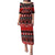 Personalised New Zealand Christmas Family Matching Puletasi Dress and Hawaiian Shirt Aotearoa Kiwi Meri Kirihimete Red Version - Wonder Print Shop