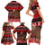 Personalised New Zealand Christmas Family Matching Short Sleeve Bodycon Dress and Hawaiian Shirt Aotearoa Kiwi Meri Kirihimete Red Version - Wonder Print Shop